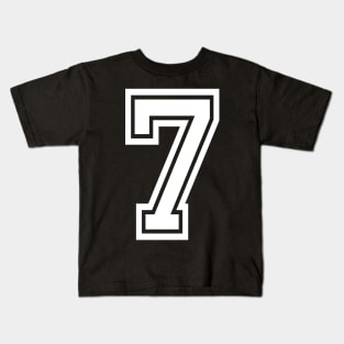 Numbers 7 for a sports team, group, or community Kids T-Shirt